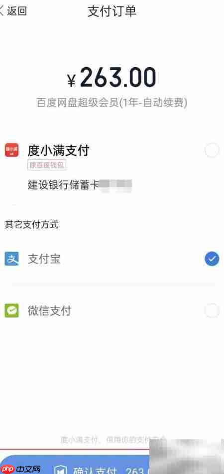 百度网盘会员续费指南
