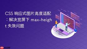 CSS 响应式图片高度适配:解决宽屏下 max-height 失效问题