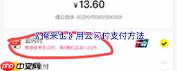 俺来也如何使用云闪付支付