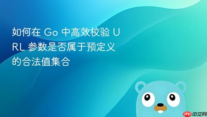 如何在 Go 中高效校验 URL 参数是否属于预定义的合法值集合