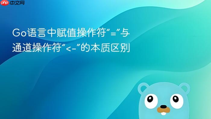 Go语言中赋值操作符“=”与通道操作符“<-”的本质区别