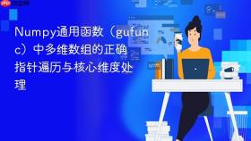 Numpy通用函数（gufunc）中多维数组的正确指针遍历与核心维度处理
