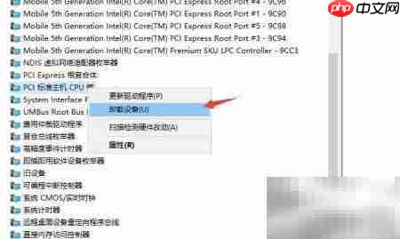 如何卸载CPU桥设备驱动