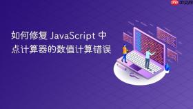 如何修复 JavaScript 中点计算器的数值计算错误
