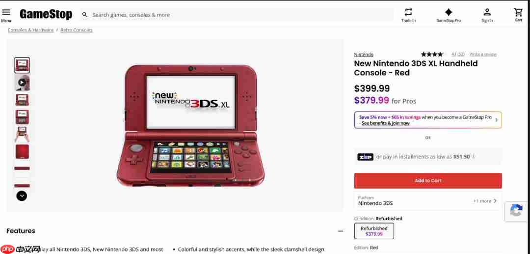 Gamestop翻新3DS XL主机售价竟接近NS2新主机