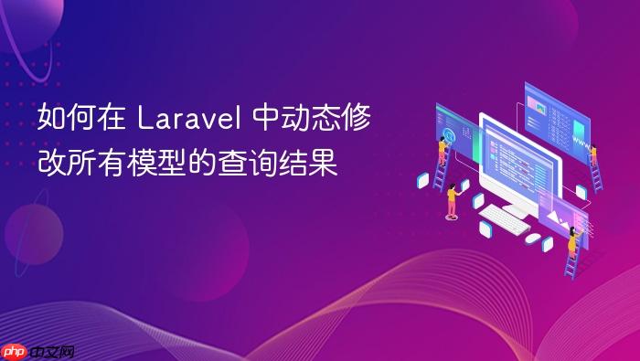 如何在 Laravel 中动态修改所有模型的查询结果