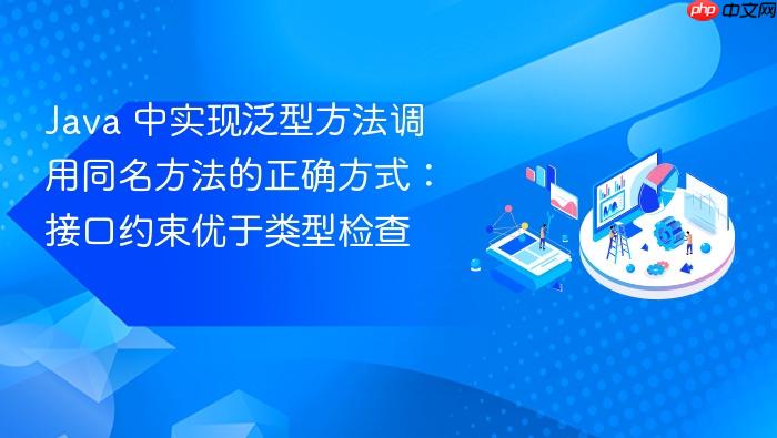Java 中实现泛型方法调用同名方法的正确方式：接口约束优于类型检查
