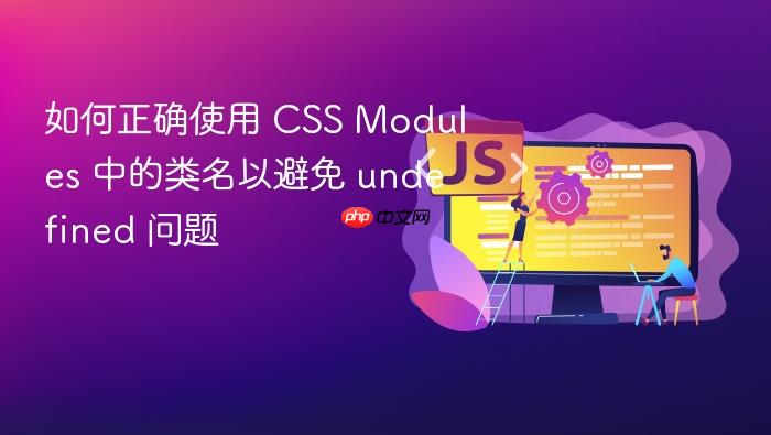 如何正确使用 CSS Modules 中的类名以避免 undefined 问题