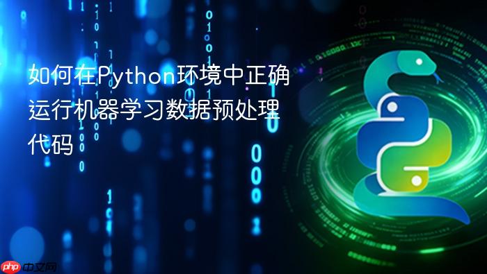 如何在Python环境中正确运行机器学习数据预处理代码