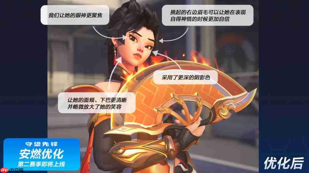 《守望先锋》安燃脸部模型改了 老外吐槽看不出改哪了