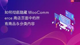 如何彻底隐藏 WooCommerce 商店页面中的所有商品与分类内容
