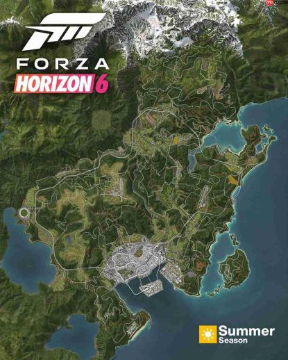 《极限竞速：地平线6》完整夏季地图公开