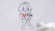 黑猫警长简笔画教程