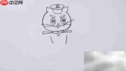 黑猫警长简笔画教程