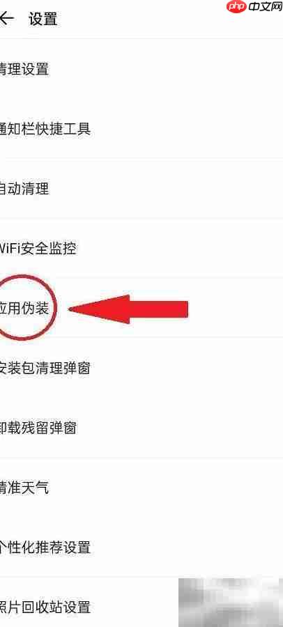 2345清理王应用伪装开启方法
