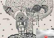 摄影棚中的泰迪犬插画