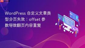 WordPress 自定义文章类型分页失效:offset 参数导致翻页内容重复