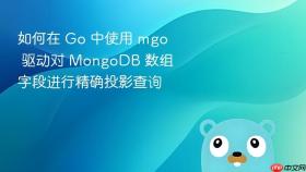 如何在 Go 中使用 mgo 驱动对 MongoDB 数组字段进行精确投影查询
