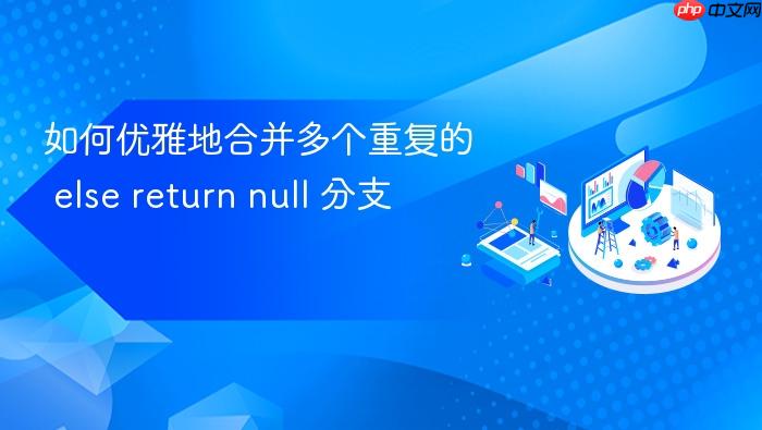 如何优雅地合并多个重复的 else return null 分支