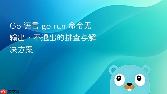 Go 语言 go run 命令无输出、不退出的排查与解决方案
