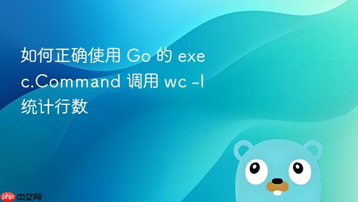 如何正确使用 Go 的 exec.Command 调用 wc -l 统计行数
