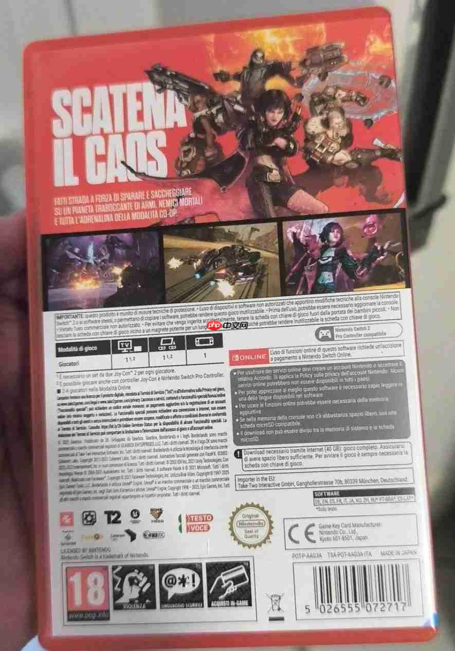 《无主之地4》Switch2实体版意外现身 开发却已无限期搁置