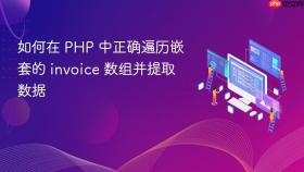 如何在 PHP 中正确遍历嵌套的 invoice 数组并提取数据
