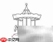 简笔画:旋转木马绘制教程