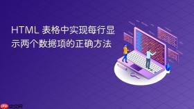 HTML 表格中实现每行显示两个数据项的正确方法

