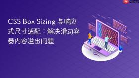 CSS Box Sizing 与响应式尺寸适配：解决滑动容器内容溢出问题
