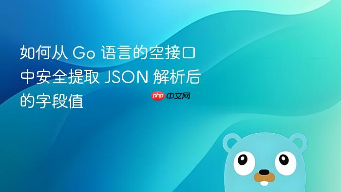 如何从 Go 语言的空接口中安全提取 JSON 解析后的字段值