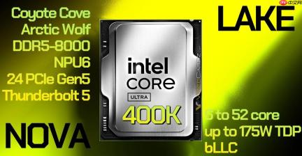 酷睿Ultra 400系列CPU大爆料：最多52核、175W功耗支持DDR5-8000内存