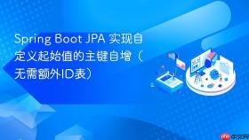 Spring Boot JPA 实现自定义起始值的主键自增（无需额外ID表）
