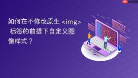 如何在不修改原生 <img> 标签的前提下自定义图像样式？
