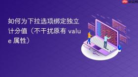 如何为下拉选项绑定独立计分值（不干扰原有 value 属性）
