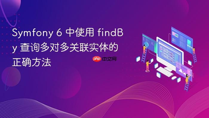 Symfony 6 中使用 findBy 查询多对多关联实体的正确方法