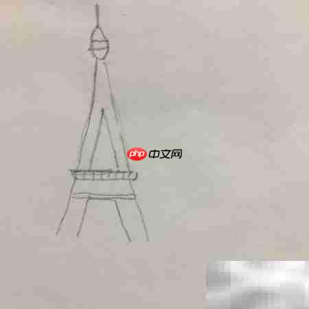 巴黎铁塔简笔画教程