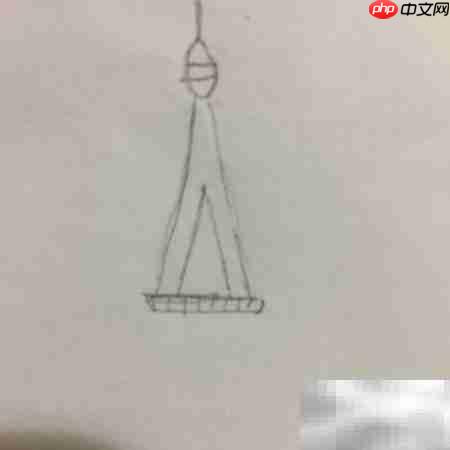 巴黎铁塔简笔画教程