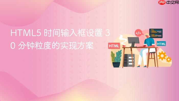 HTML5 时间输入框设置 30 分钟粒度的实现方案