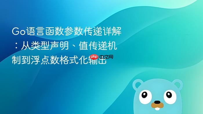 Go语言函数参数传递详解:从类型声明、值传递机制到浮点数格式化输出
