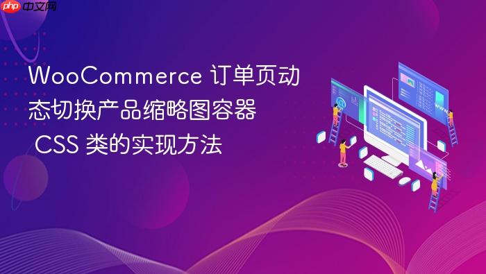 WooCommerce 订单页动态切换产品缩略图容器 CSS 类的实现方法
