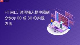 HTML5 时间输入框中限制分钟为 00 或 30 的实现方法
