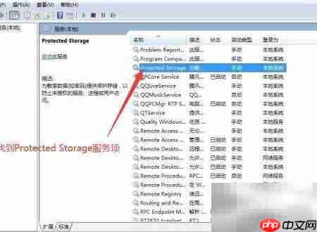 如何设置Protected Storage启动类型