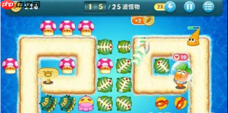 保卫萝卜1深海10怎么过 保卫萝卜深海第10关攻略图解法