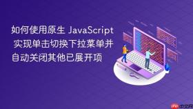 如何使用原生 JavaScript 实现单击切换下拉菜单并自动关闭其他已展开项