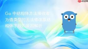 Go 中结构体方法接收者为值类型时无法修改原结构体字段的原因解析