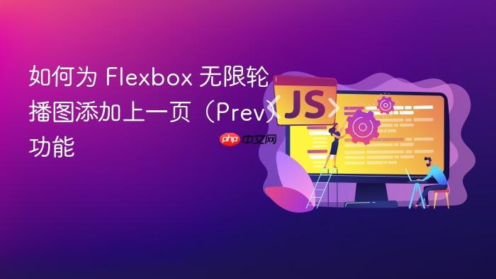如何为 Flexbox 无限轮播图添加上一页(Prev)功能