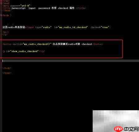 radio对象checked属性用法解析