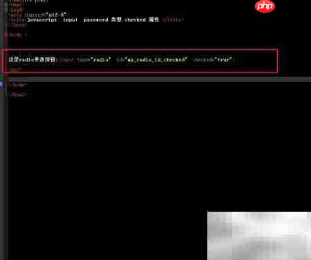 radio对象checked属性用法解析