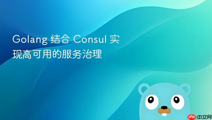 golang 结合 consul 实现高可用的服务治理